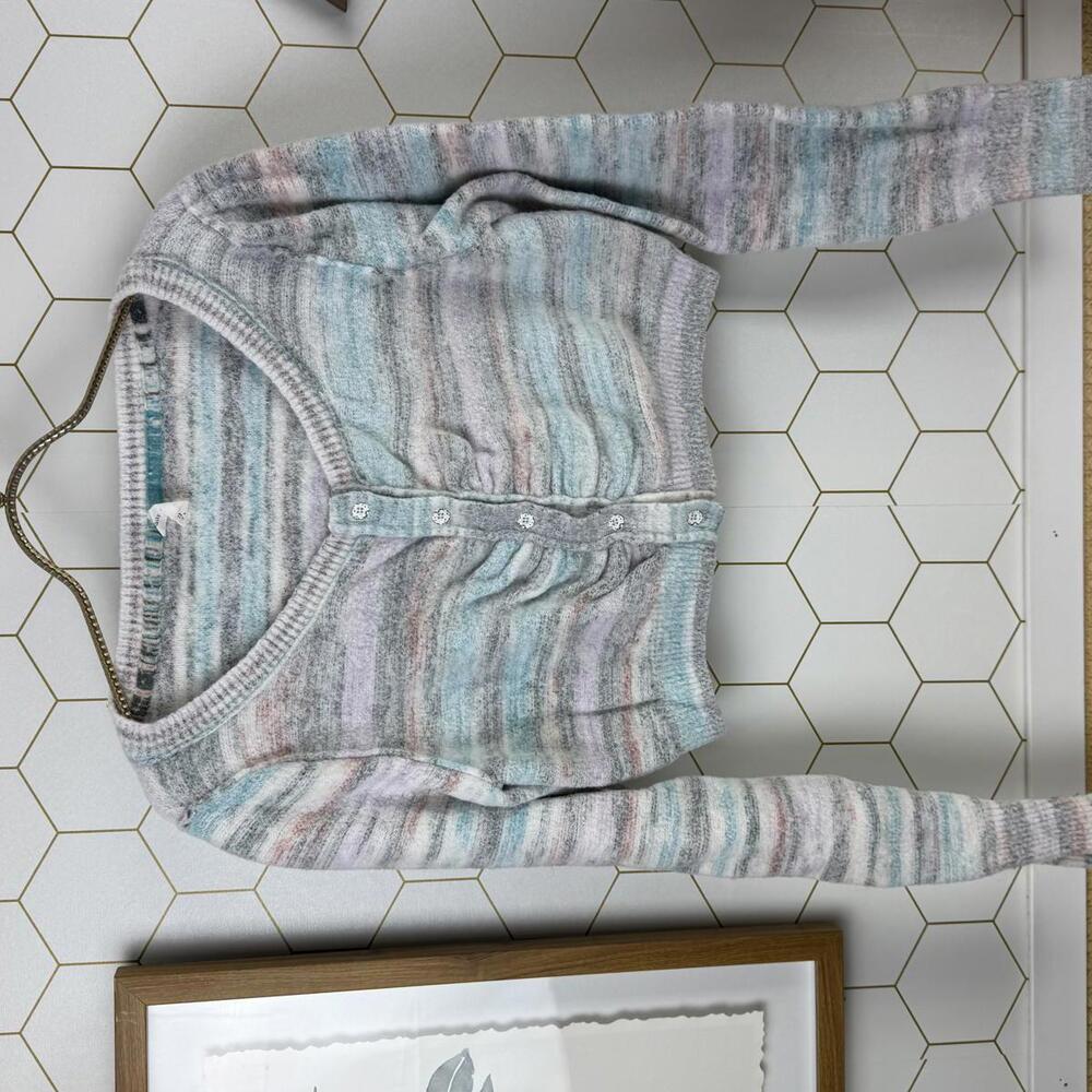 Daily Practice from Anthropologie Pastel Cropped Cardigan Sweater - Size - Large - Picture 6 of 6